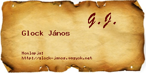 Glock János névjegykártya